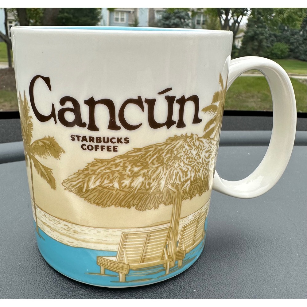 Starbucks You Are Here Series Cancun Mexico Coffee Mug 16oz 2017 Tropical Beach